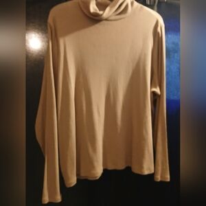 Womens Long Sleeve tan SHIRT XXL